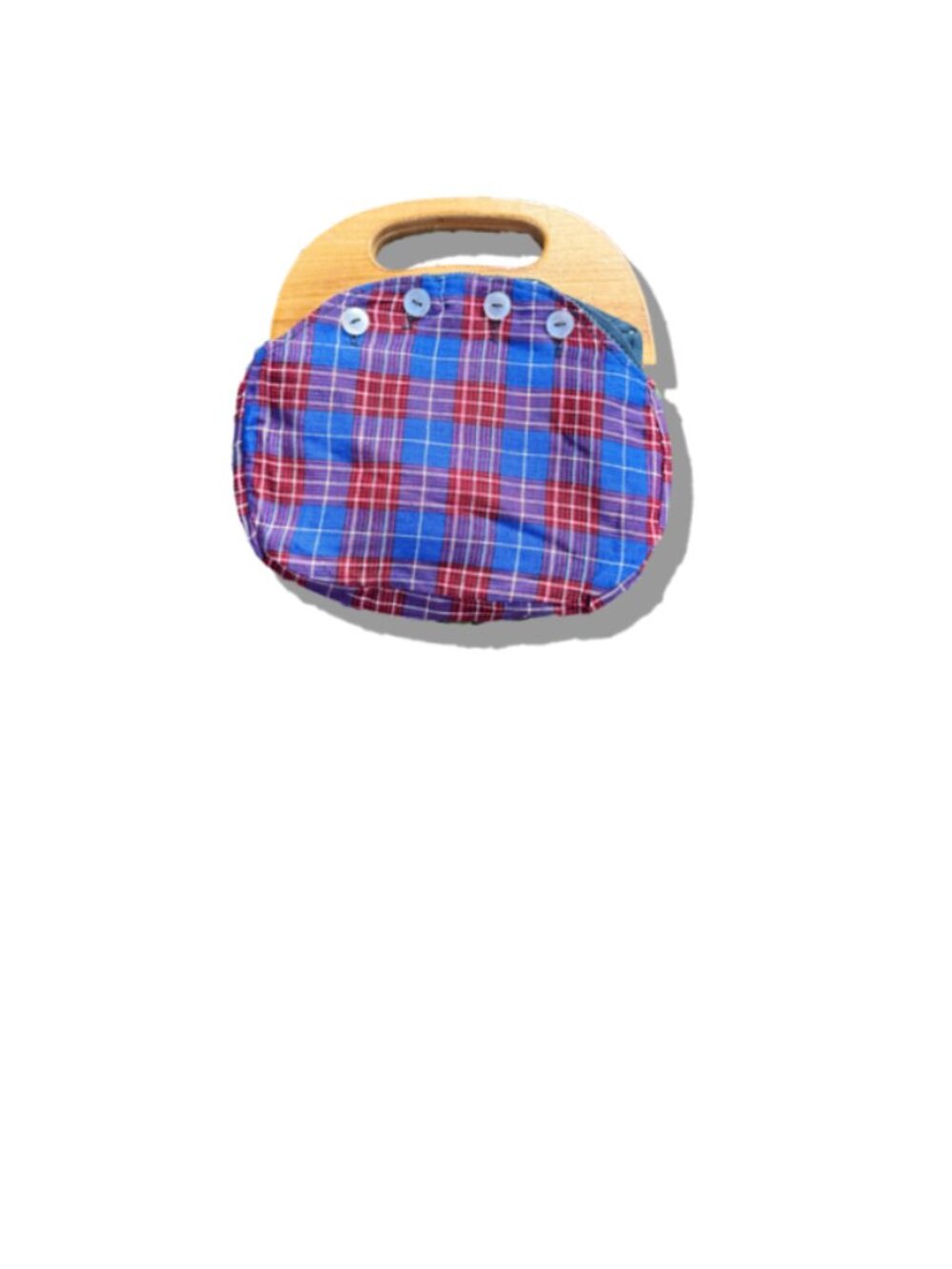 Reversible Plaid to Corduroy Vintage Bermuda Bag